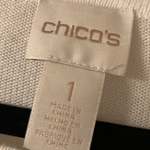 Size 1 / medium Chico’s floral pullover sweater top - Picture 5 of 7